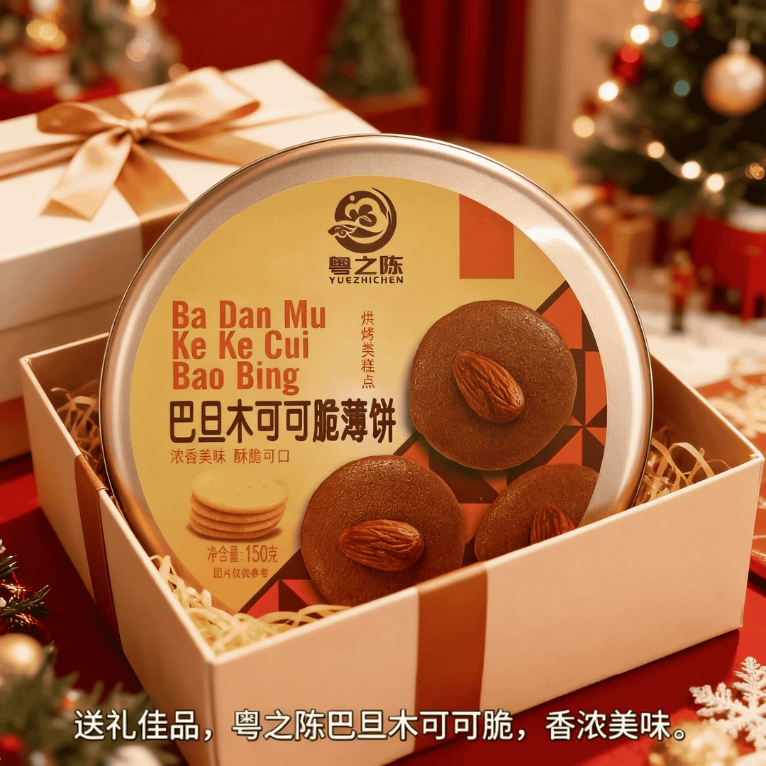 浓香酥脆坚果小脆饼巴旦木薄脆饼干可可脆片零食办公室休闲小吃