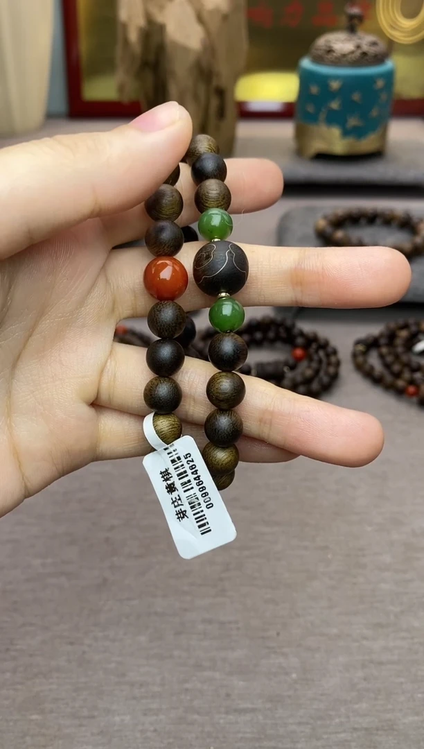 【闪购商品】沉香手串芽庄黄棋楠沉水老料0.8＋祥云1.2设计