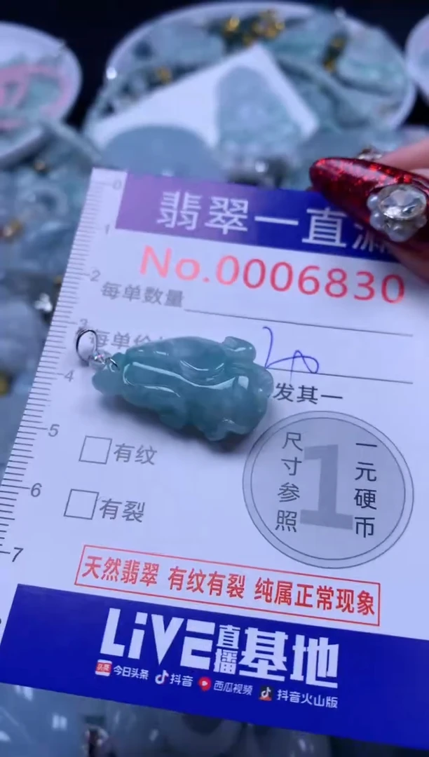 吊坠(不含链)未镶嵌翡翠6830