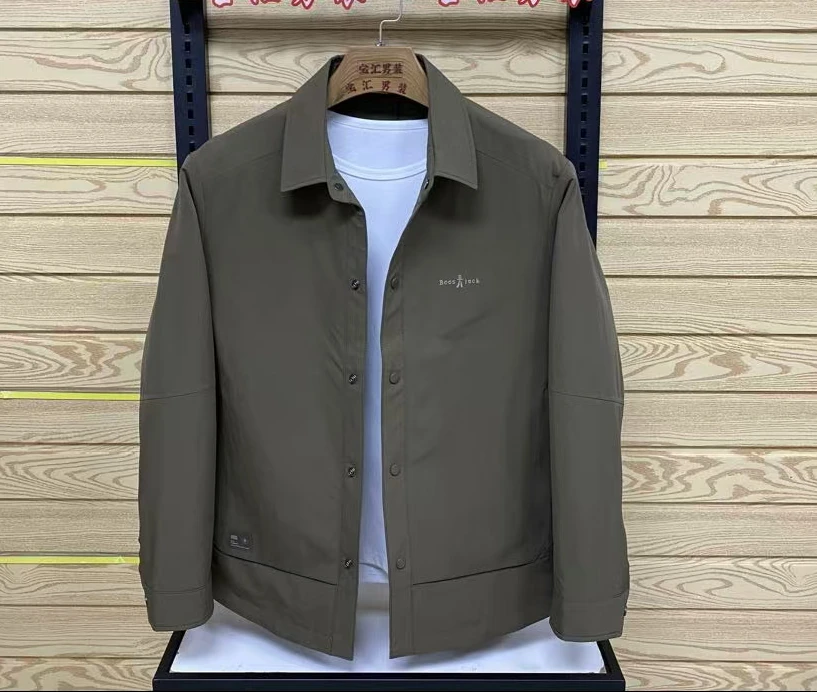 新款高品质男士翻领休闲夹克外套