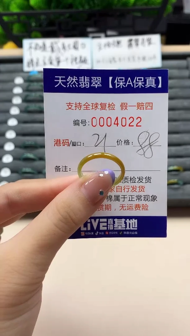 未镶嵌戒指翡翠子****樂天然  4022