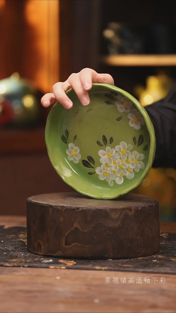 陶瓷景德镇高温釉下手绘陶瓷@L299@