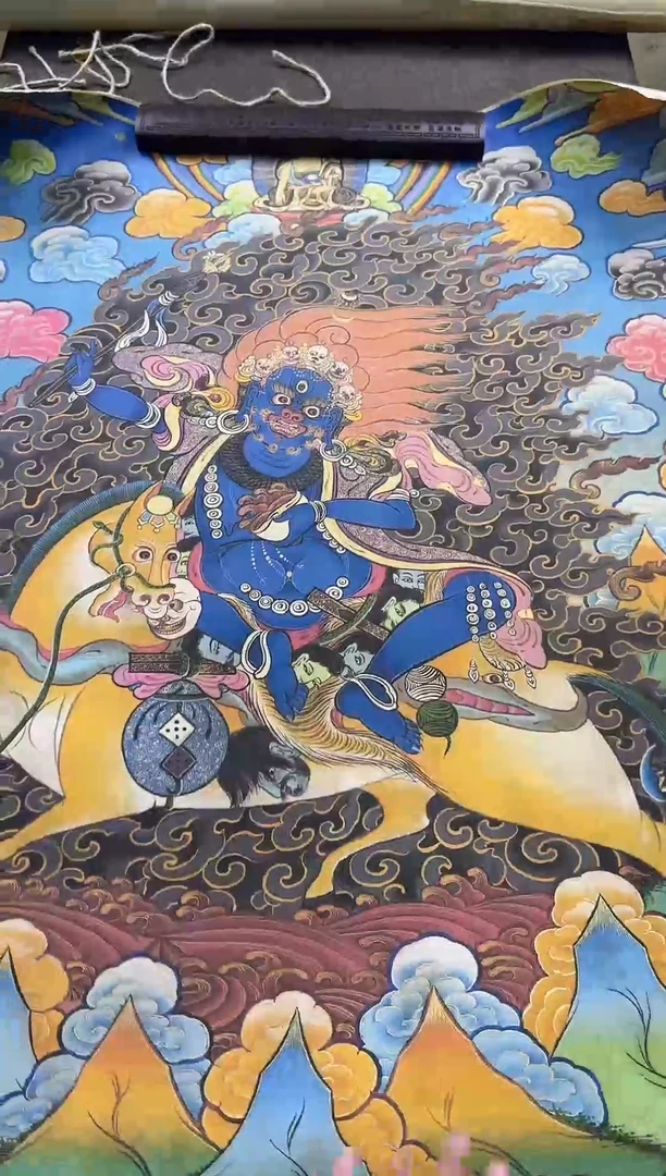 卷轴画【主播精品】高端卷轴画—唐卡AA73吉祥天母