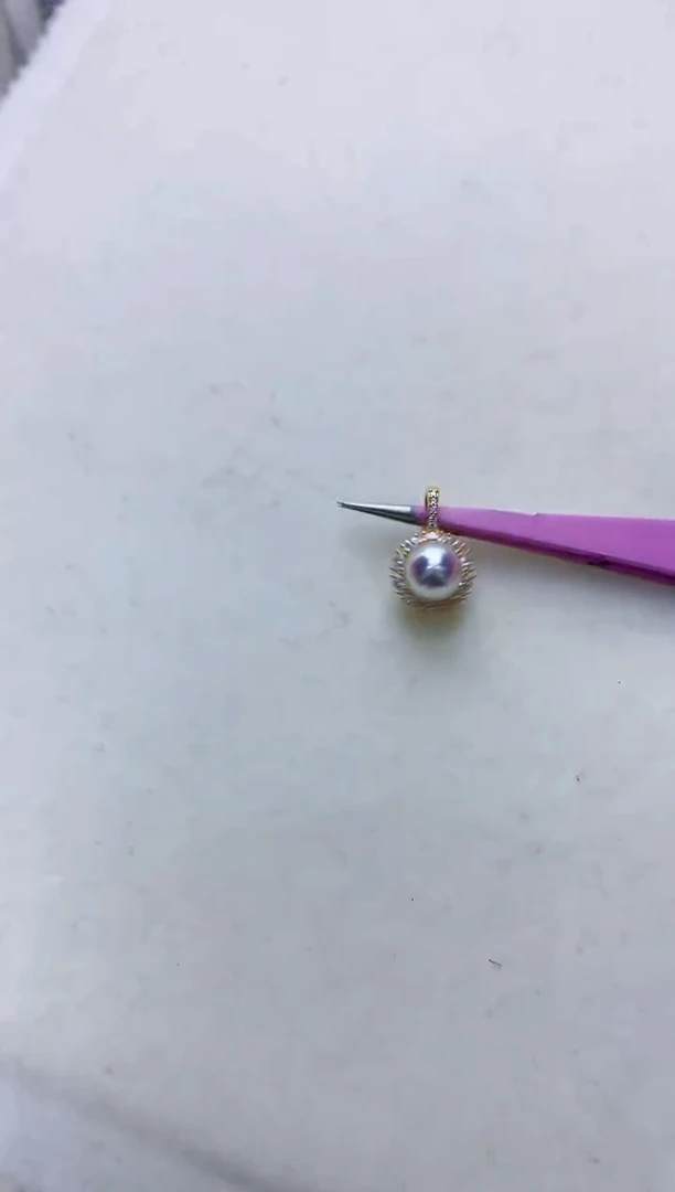 【闪购商品】海水珍珠饰品银S925镶嵌太阳花吊坠·