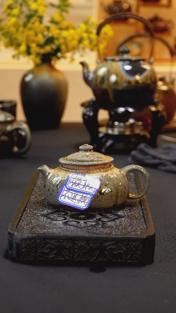 茶壶紫砂纯自然柴烧