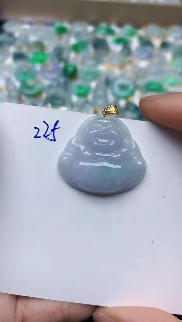 【闪购商品】翡翠颈饰18K金镶嵌天然翡翠A货