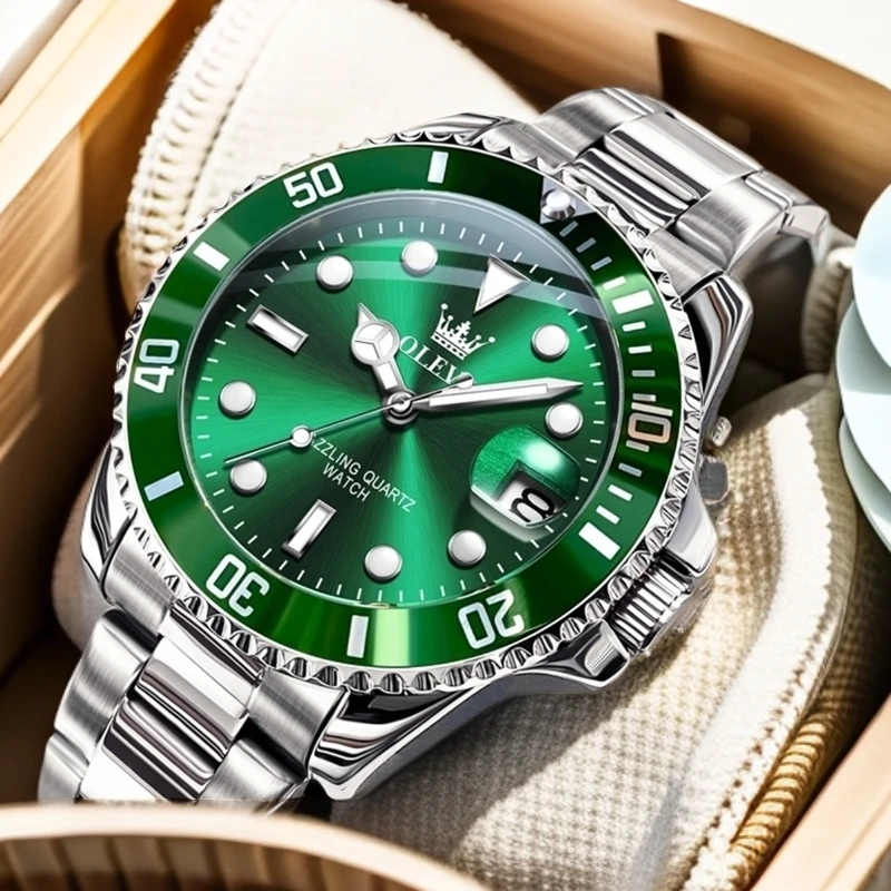 新款正品手表男士潮流表绿水鬼时尚防水高档手表品牌石英男表十大