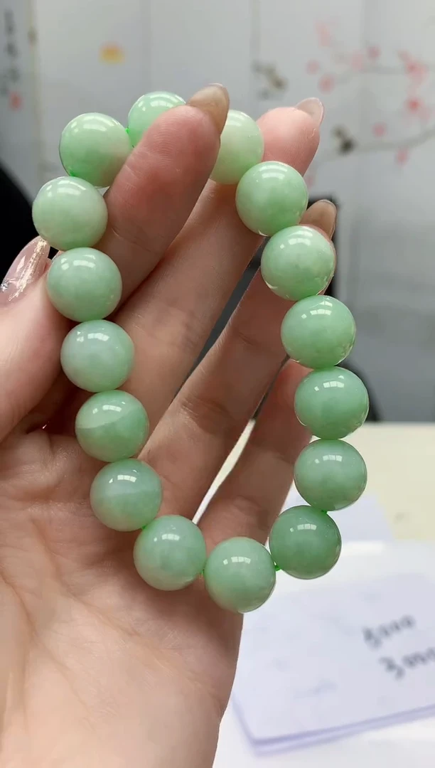 【闪购商品】定制翡翠未镶嵌5152jw-毛货手串66