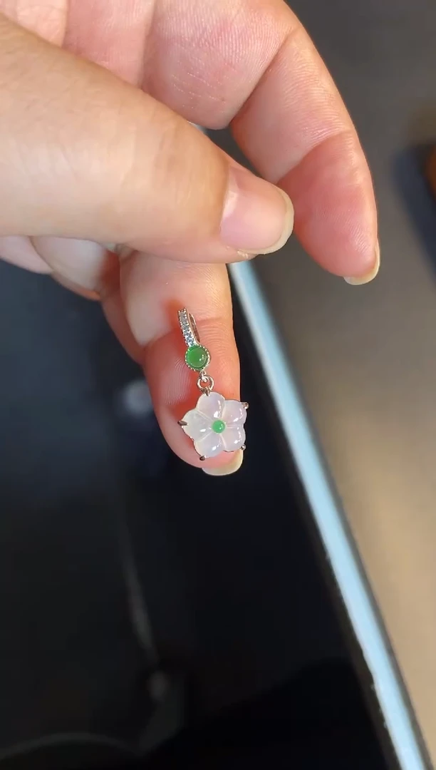吊坠(不含链)银S925镶嵌翡翠1