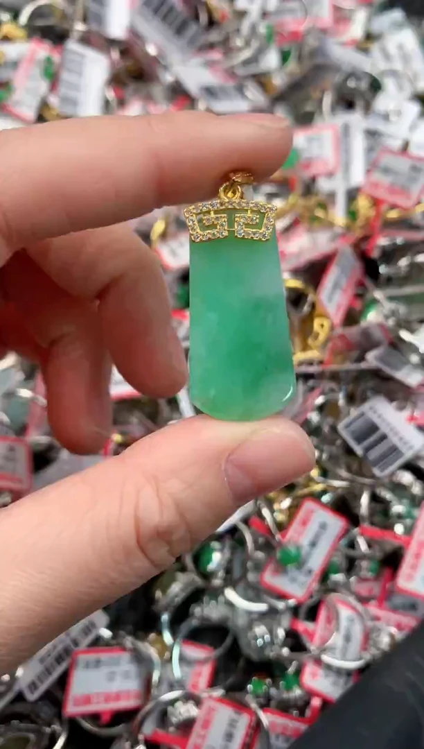 银S925镶嵌戒指翡翠333             4