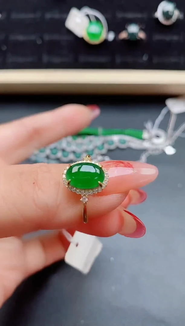 【闪购商品】翡翠戒指银S925镶嵌12321