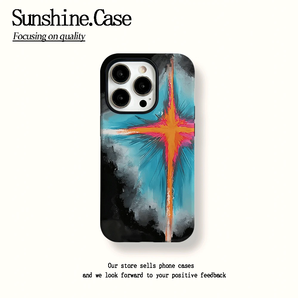 【小臻壳专属】菲林二合一适用苹果华为vivo小米oppo手机壳十字涂鸦