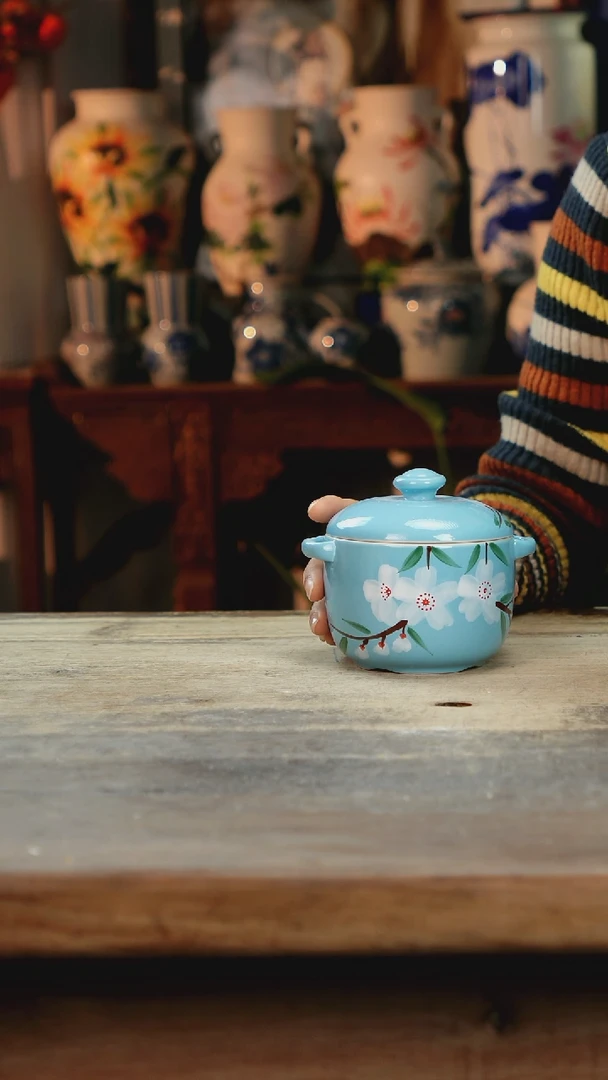 【闪购商品】瓷片景德镇纯手工釉下彩精品花瓶