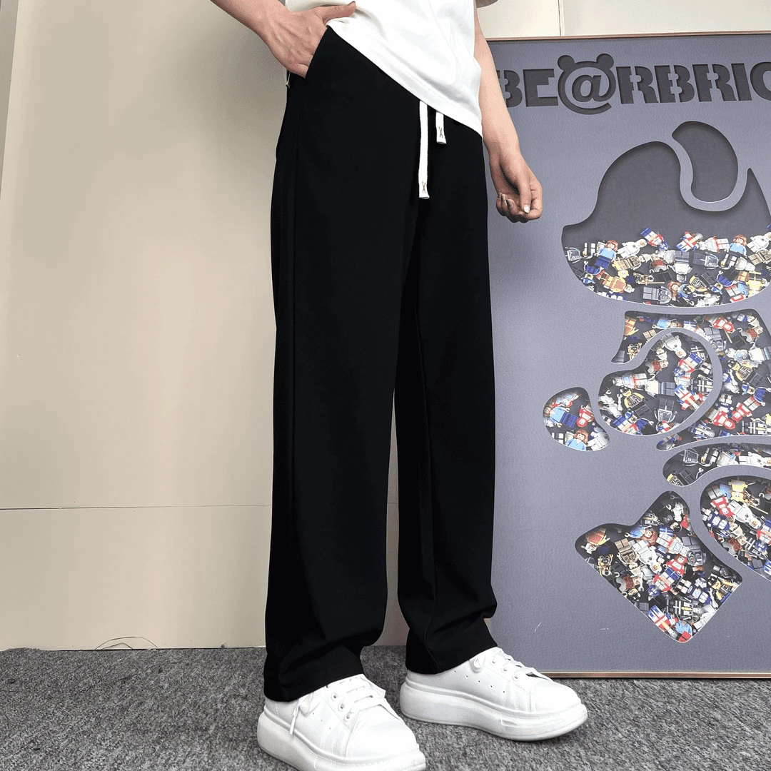 重磅推荐~！2025新款春夏秋垂感直筒裤休闲运动裤百搭裤子男ins潮