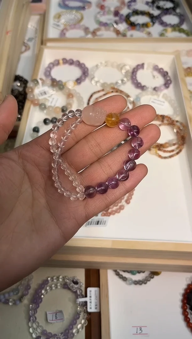 【闪购商品】水晶手链未镶嵌紫水晶多宝