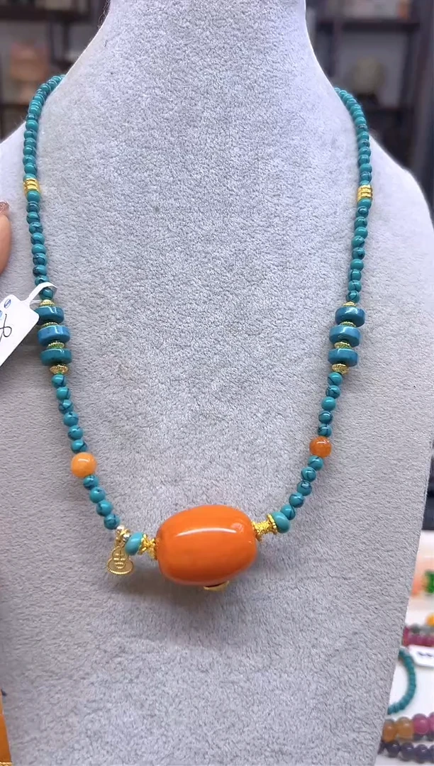 未镶嵌毛衣链蜜蜡M628