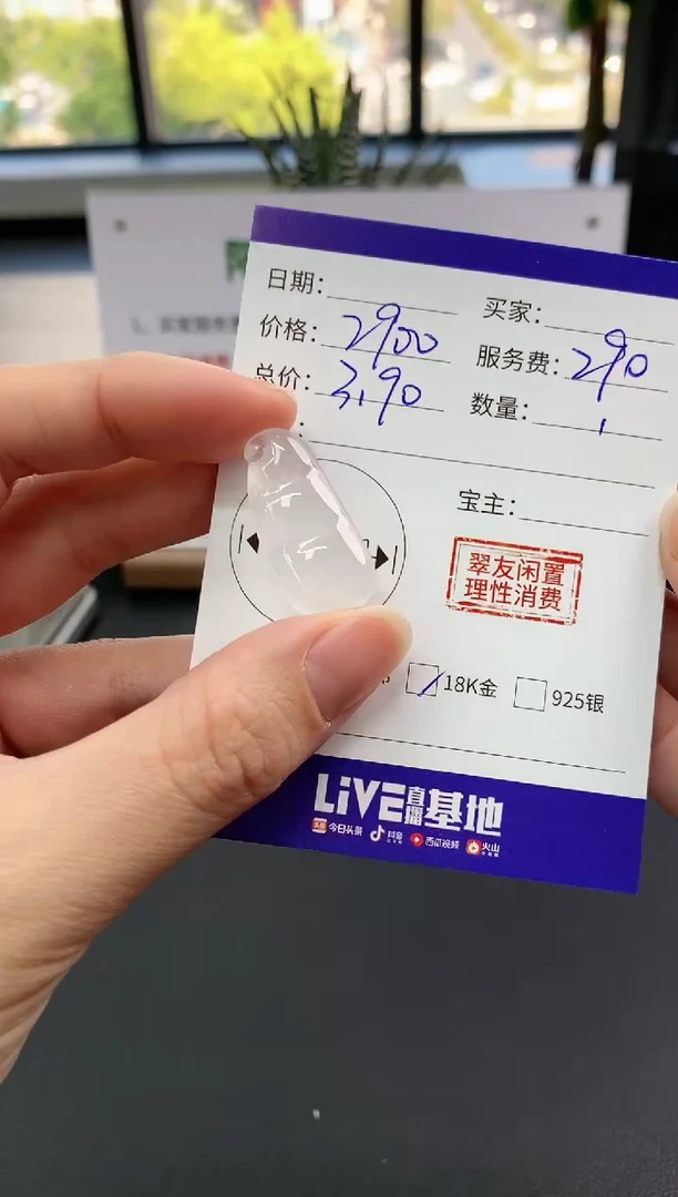 【闪购商品】翡翠吊坠(不含链)未镶嵌豆子|2900+290不退不换