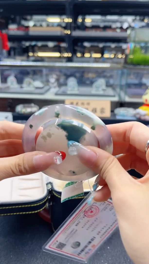 未镶嵌手镯石英质玉55--57圈口（赠品镯心）s921121