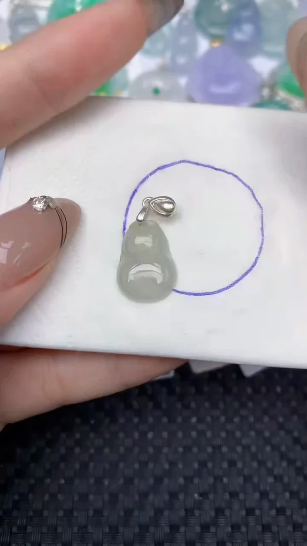 颈饰未镶嵌翡翠天然缅甸翡翠a货百元以上9元证书费自理