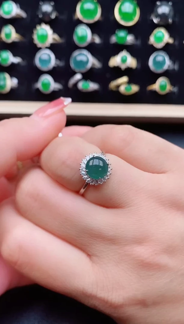 【闪购商品】翡翠戒指银S925镶嵌1212112