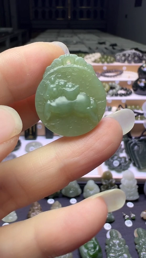 颈饰未镶嵌和田玉22号链接微包容有棉