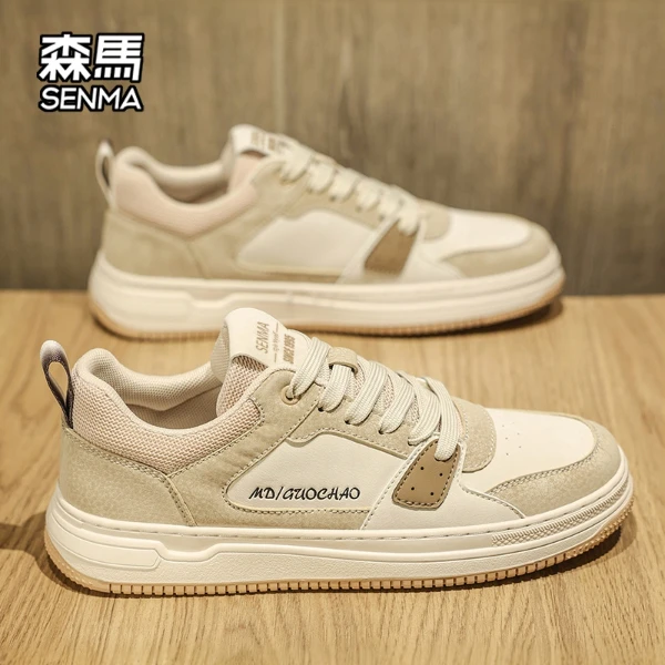 SENMA/森马男鞋2025新款秋季上班百搭休闲板鞋男款防滑增高小白鞋