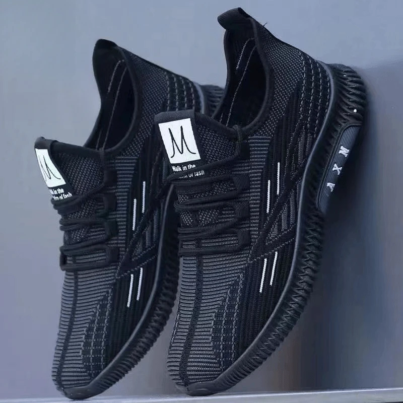 男鞋爆款秋季2024新款舒适运动鞋男轻便飞织网面休闲鞋百搭