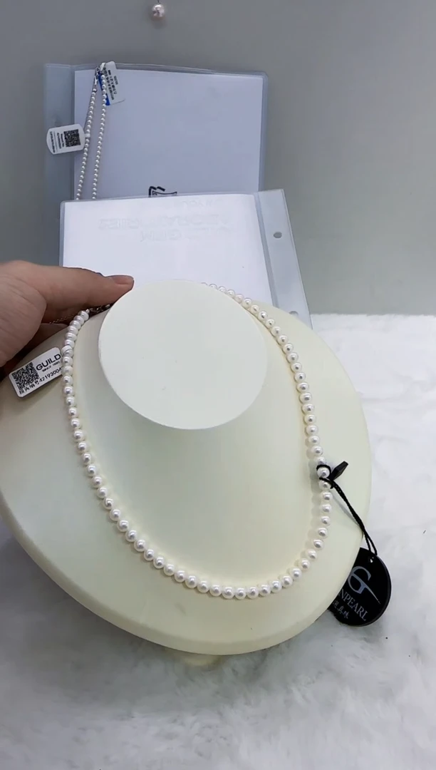 银S925镶嵌淡水珍珠DA ss045 项链带大证5