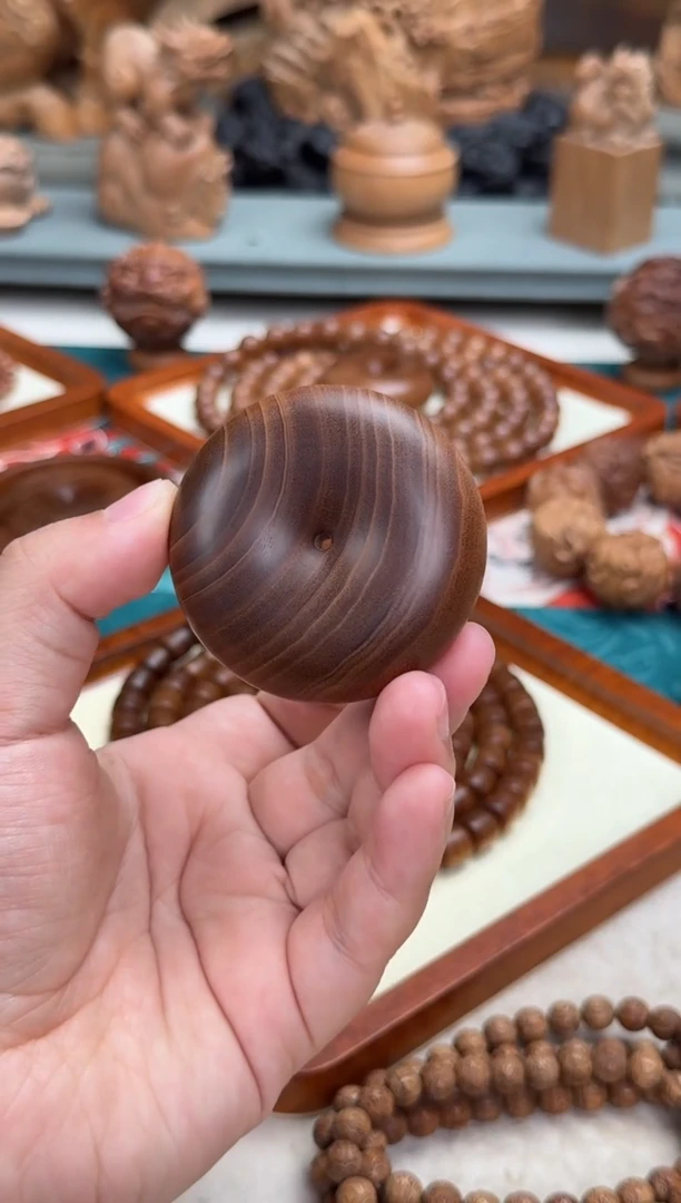 檀香木吊坠5.5平安扣吊坠 印度老山檀香