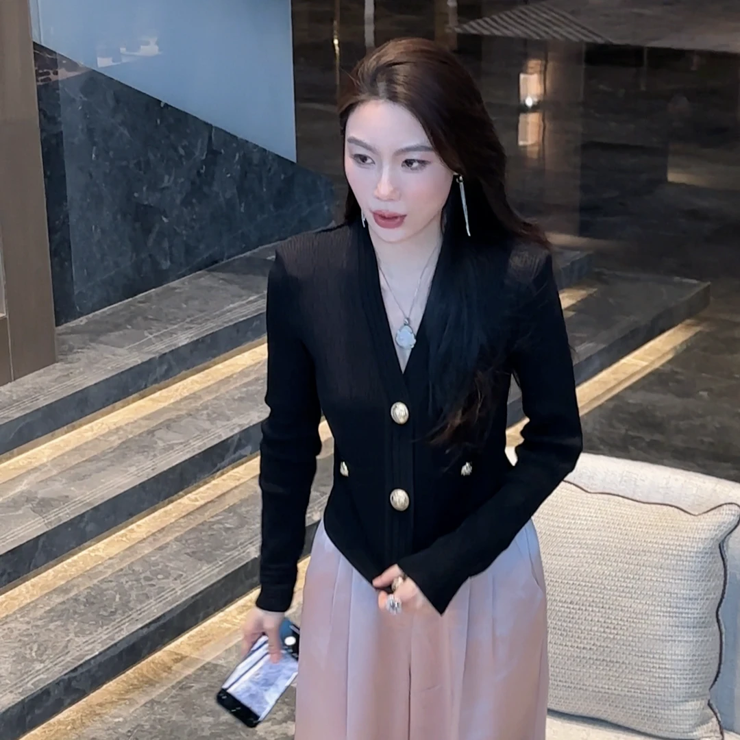 【FAFA】2025春装新款V领针织衫