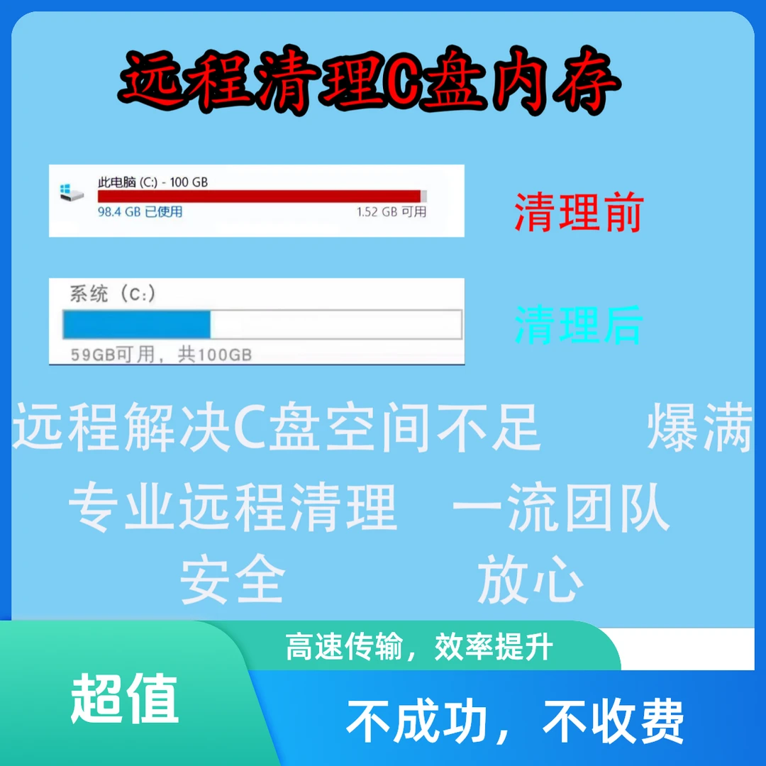 清理C盘C盘爆满清理内存磁盘合并分区清理弹窗广告windows