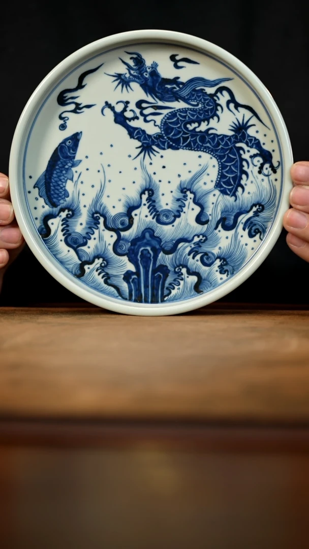 【闪购商品】溪云品眷鱼化龙茶盘
