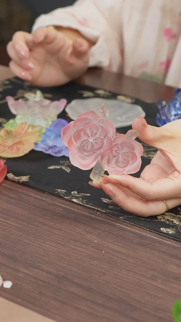 手工艺品琉璃12月梅花香插