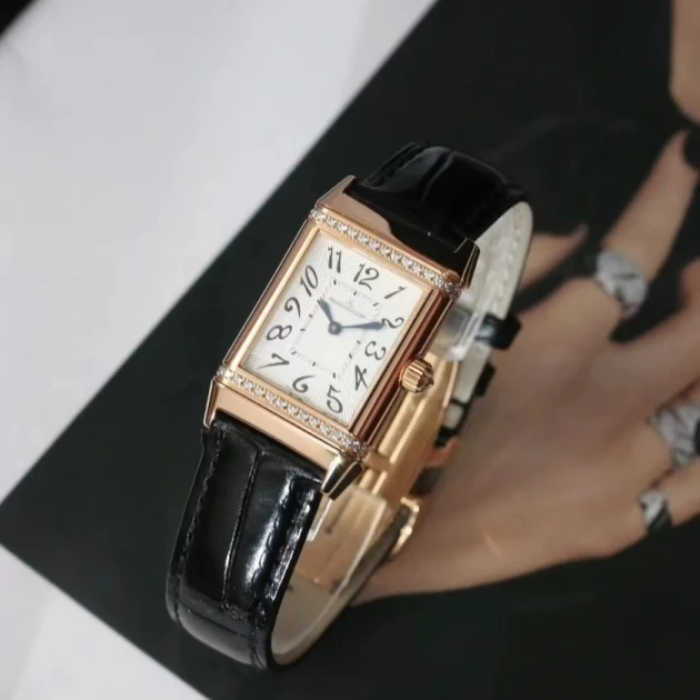 99新 Jaeger-LeCoultre/积家  小花6枫积家翻转腕表玫瑰金