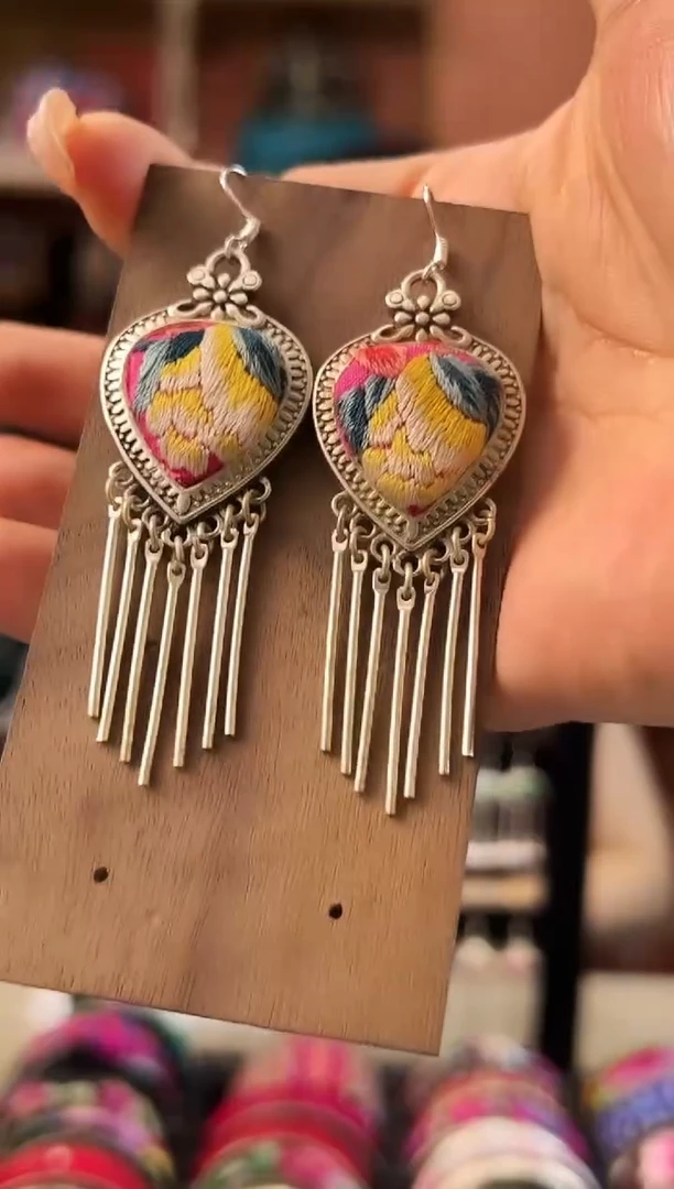 织绣艺枝独绣老绣饰品218