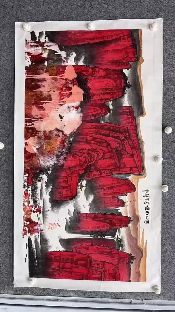 国画赵燮-8平尺-山水-金袍