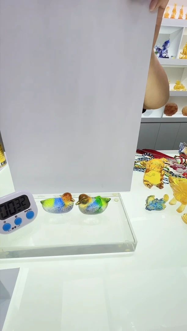 【闪购商品】泥塑古法琉璃鸳鸯摆件