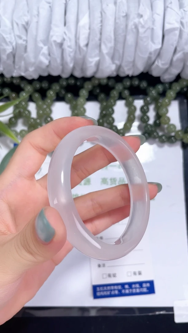 未镶嵌冰透石英岩玉005 白月光 55-56