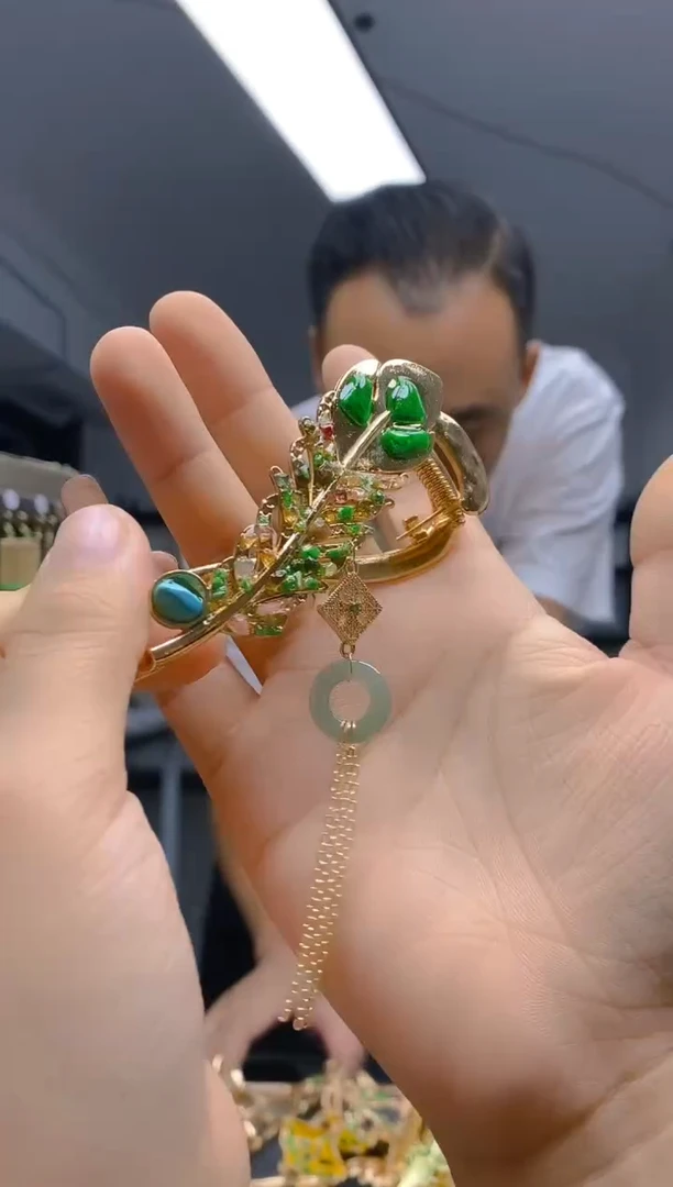 【闪购商品】翡翠耳饰合金0134翡翠发簪