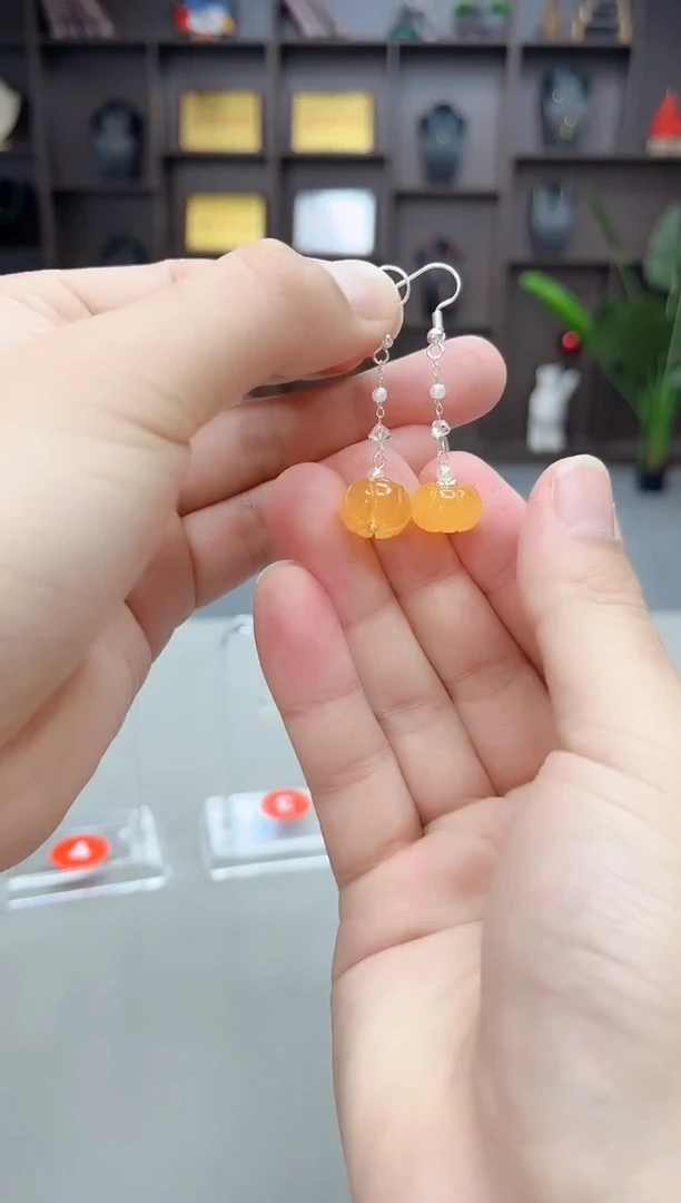 未镶嵌耳饰玛瑙/玉髓W06