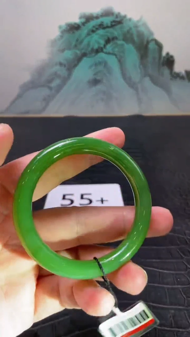 未镶嵌手镯和田玉（碧玉）齐*55+