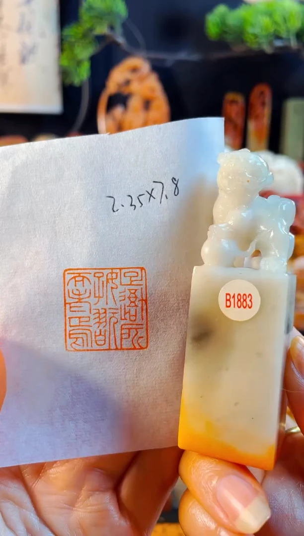 老挝石印石手工篆刻《足吾所好玩而老焉》