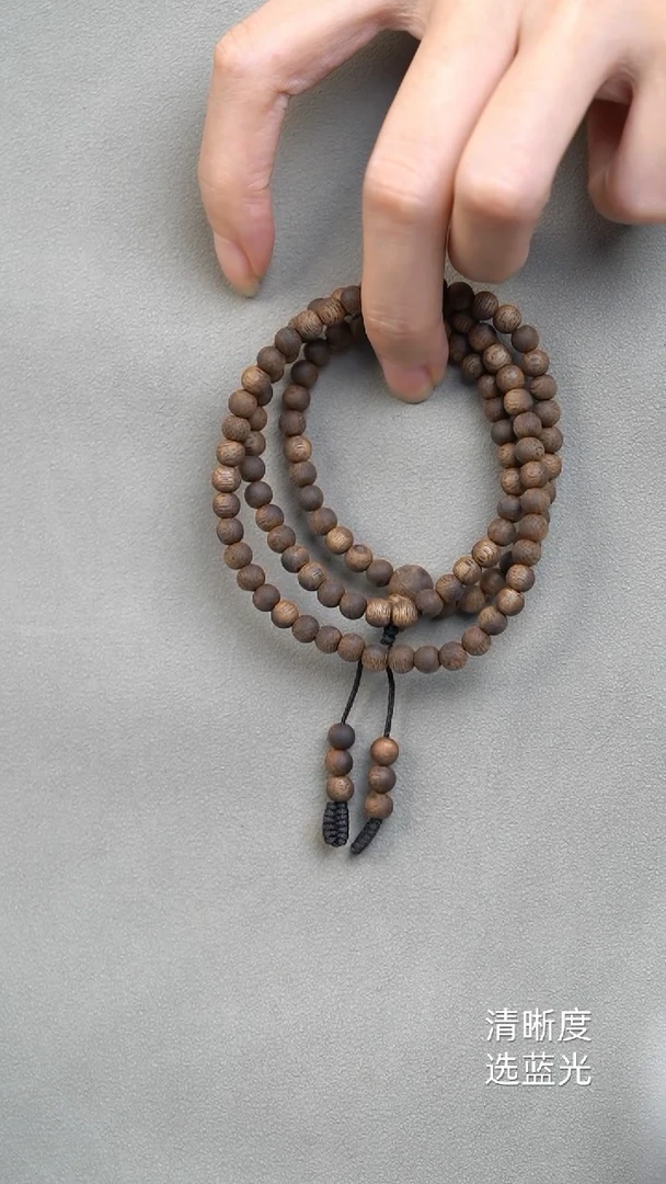 沉香手串海南莺歌绿奇楠乌身0.5多圈多样性发其一
