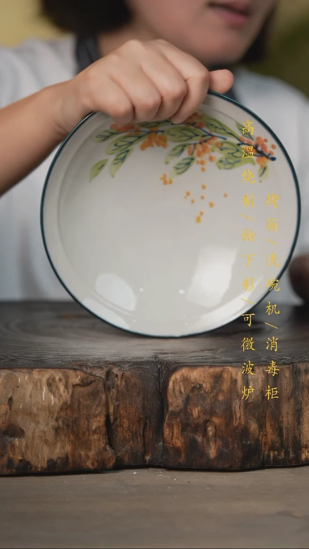 碗景德镇高温釉下彩可微波烤箱洗碗机