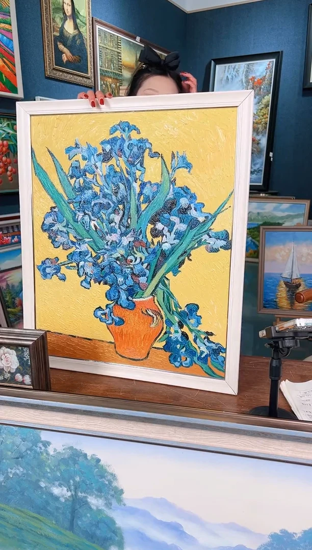 【闪购商品】油画5号 50*60 鸢尾花-手绘油画