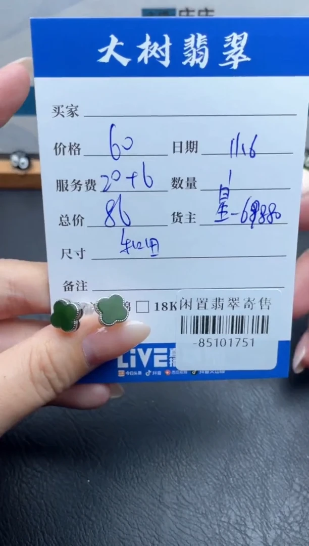 合金和田玉耳饰多人-85101751