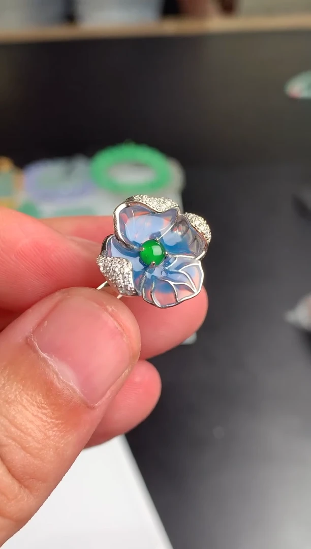 未镶嵌戒指翡翠多样性发一件