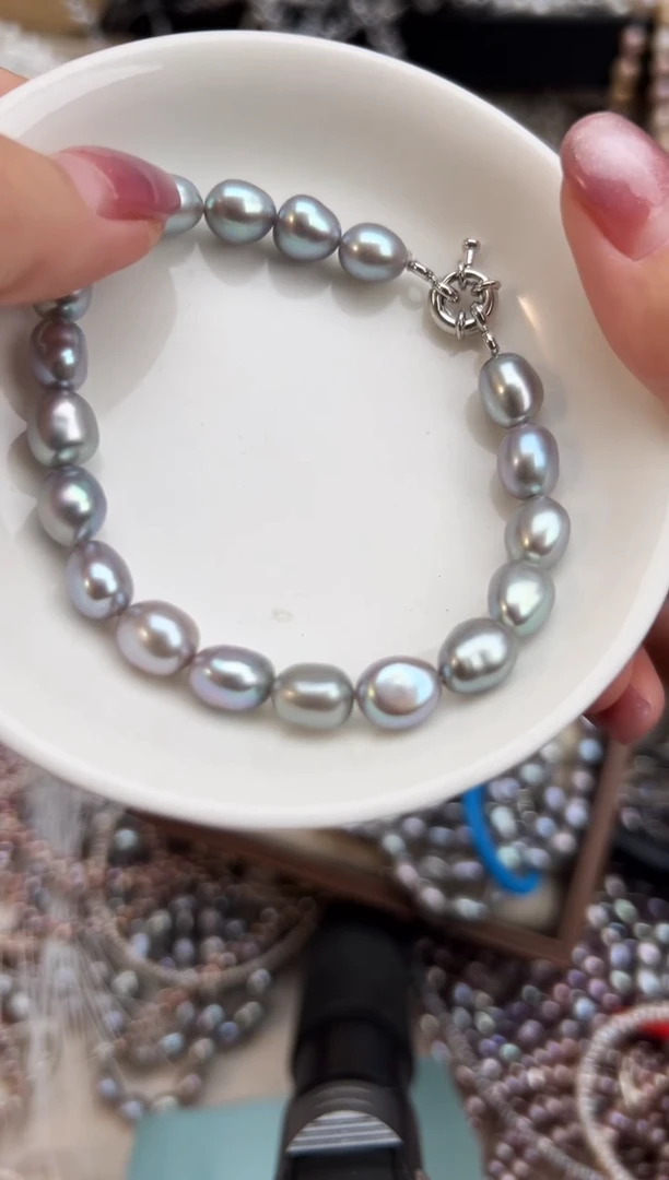未镶嵌福利淡水珍珠无核*强光碎银几两（手链）多样性发一7mm左右