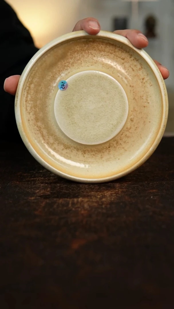 柴烧裸烧 中白泥壶承  16cm    145