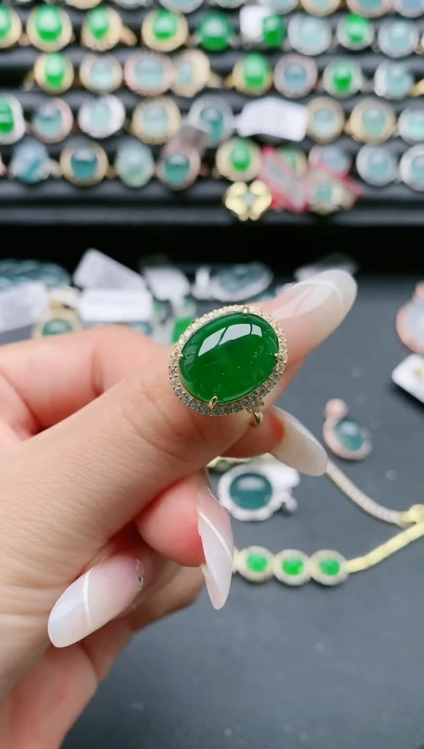 【闪购商品】翡翠戒指银S925镶嵌1111